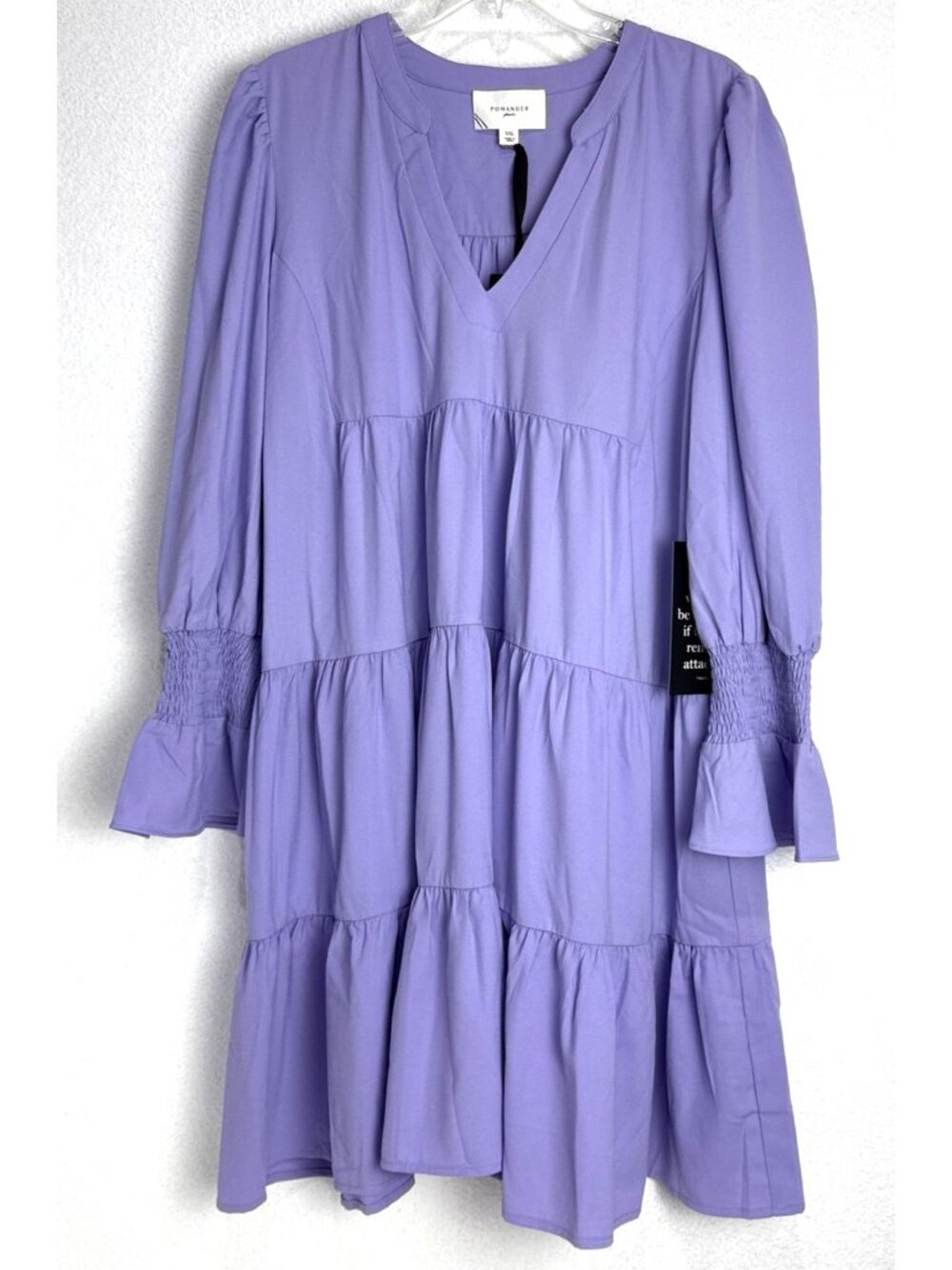 Tuckernuck Pomander Place Kenzo Lilac Tiered V Neck Smock Dress Size XXL - Picture 8 of 13